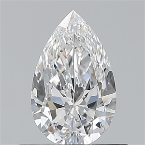 Picture of Natural Diamond 0.50 Carats, Pear with  Cut, E Color, VVS2 Clarity and Certified by GIA