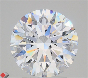 Picture of Lab Grown Diamond 3.25 Carats, Round with Ideal Cut, D Color, VVS1 Clarity and Certified by IGI