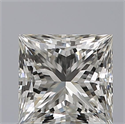 Natural Diamond 0.71 Carats, Princess with  Cut, G Color, VVS1 Clarity and Certified by IGI