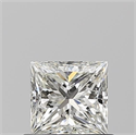 Natural Diamond 0.60 Carats, Princess with  Cut, I Color, VVS2 Clarity and Certified by GIA