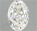 Natural Diamond 0.52 Carats, Oval with  Cut, H Color, VS1 Clarity and Certified by GIA