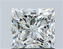 Natural Diamond 1.05 Carats, Princess with  Cut, I Color, VS1 Clarity and Certified by GIA
