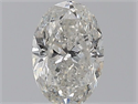 Natural Diamond 1.20 Carats, Oval with  Cut, H Color, SI2 Clarity and Certified by HRD