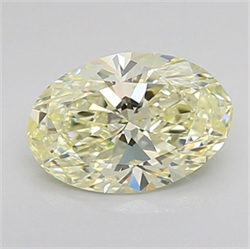 Picture of Lab Grown Diamond 1.51 Carats, Oval with  Cut, Fancy Intense Yellow Color, VS1 Clarity and Certified by IGI