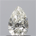 Natural Diamond 0.44 Carats, Pear with  Cut, H Color, IF Clarity and Certified by IGI