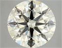 Natural Diamond 4.20 Carats, Round with Excellent Cut, N Color, VS2 Clarity and Certified by GIA