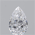 Natural Diamond 0.50 Carats, Pear with  Cut, D Color, VS2 Clarity and Certified by GIA