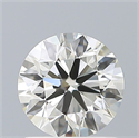 Natural Diamond 0.96 Carats, Round with Excellent Cut, H Color, VVS1 Clarity and Certified by IGI