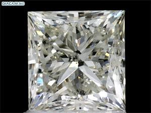 Picture of Natural Diamond 1.62 Carats, Princess with  Cut, L Color, SI2 Clarity and Certified by GIA