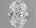 Natural Diamond 0.40 Carats, Oval with  Cut, D Color, VS2 Clarity and Certified by GIA