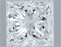 Natural Diamond 0.90 Carats, Princess with  Cut, F Color, VS1 Clarity and Certified by GIA