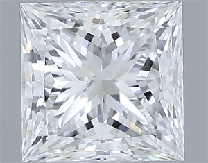Picture of Natural Diamond 0.90 Carats, Princess with  Cut, F Color, VS1 Clarity and Certified by GIA