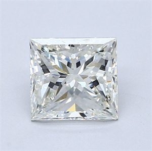 Picture of Natural Diamond 1.71 Carats, Princess with  Cut, K Color, VS1 Clarity and Certified by GIA
