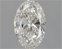 Natural Diamond 0.50 Carats, Oval with  Cut, H Color, SI2 Clarity and Certified by GIA