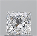 Natural Diamond 0.70 Carats, Princess with  Cut, E Color, VS2 Clarity and Certified by GIA