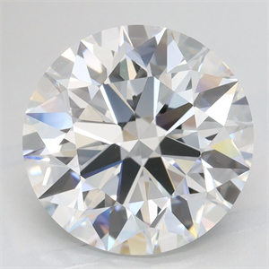 Picture of Lab Grown Diamond 4.12 Carats, Round with Excellent Cut, D Color, IF Clarity and Certified by GIA