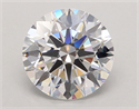 Lab Grown Diamond 3.04 Carats, Round with Ideal Cut, D Color, VVS1 Clarity and Certified by IGI