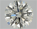 Diamante Natural 1.54 quilates, Redondo , Color K, claridad VS1 y certificado HRD