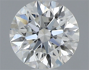Picture of Natural Diamond 0.42 Carats, Round with Excellent Cut, H Color, VVS2 Clarity and Certified by GIA