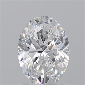 Picture of Natural Diamond 1.50 Carats, Oval with  Cut, E Color, SI1 Clarity and Certified by GIA