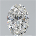 Natural Diamond 0.60 Carats, Oval with  Cut, F Color, VS2 Clarity and Certified by GIA