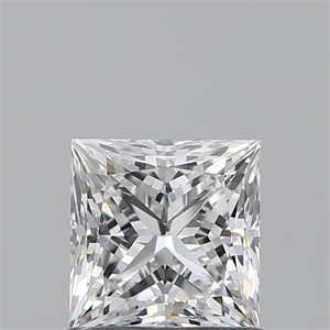 Picture of Natural Diamond 0.80 Carats, Princess with  Cut, F Color, VS1 Clarity and Certified by GIA