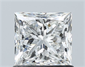 Natural Diamond 1.01 Carats, Princess with  Cut, F Color, VVS2 Clarity and Certified by GIA