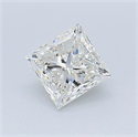 Natural Diamond 1.01 Carats, Princess with  Cut, I Color, VS2 Clarity and Certified by GIA
