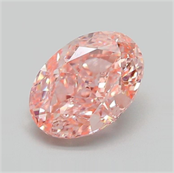 Picture of Lab Grown Diamond 2.25 Carats, Oval with  Cut, Fancy Vivid Pink Color, VS1 Clarity and Certified by IGI