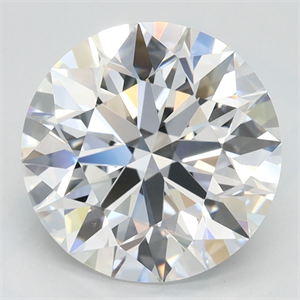 Picture of Lab Grown Diamond 3.00 Carats, Round with Ideal Cut, D Color, IF Clarity and Certified by IGI
