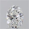 Natural Diamond 1.02 Carats, Oval with  Cut, F Color, SI2 Clarity and Certified by GIA