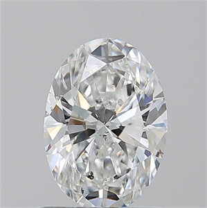 Foto Diamante Natural 1.02 quilates, Ovalado , Color F, claridad SI2 y certificado GIA de