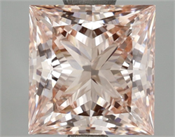 Picture of Lab Grown Diamond 2.58 Carats, Princess with  Cut, Fancy Pink Color, VS1 Clarity and Certified by IGI