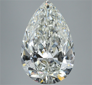 Picture of Natural Diamond 5.01 Carats, Pear with  Cut, I Color, VS2 Clarity and Certified by GIA