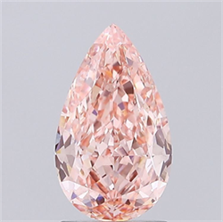 Picture of Lab Grown Diamond 1.78 Carats, Pear with  Cut, Fancy Vivid Pink Color, VS2 Clarity and Certified by IGI