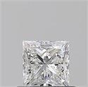 Natural Diamond 0.60 Carats, Princess with  Cut, F Color, VVS1 Clarity and Certified by GIA