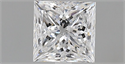 Natural Diamond 1.01 Carats, Princess with  Cut, D Color, SI2 Clarity and Certified by GIA