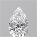 Natural Diamond 0.50 Carats, Pear with  Cut, D Color, SI1 Clarity and Certified by GIA