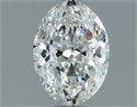 Natural Diamond 1.00 Carats, Oval with  Cut, G Color, SI2 Clarity and Certified by IGI