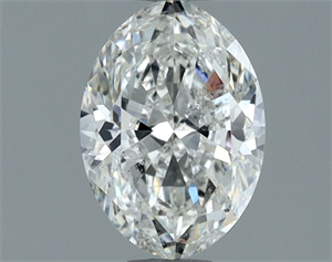 Picture of Natural Diamond 1.00 Carats, Oval with  Cut, G Color, SI2 Clarity and Certified by IGI