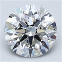Natural Diamond 3.01 Carats, Round with Excellent Cut, F Color, VVS2 Clarity and Certified by GIA