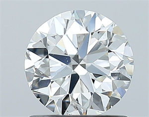 Picture of Natural Diamond 1.01 Carats, Round with Very Good Cut, G Color, SI1 Clarity and Certified by GIA