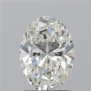 Picture of Natural Diamond 1.51 Carats, Oval with  Cut, J Color, SI1 Clarity and Certified by GIA