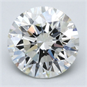 Natural Diamond 3.58 Carats, Round with Excellent Cut, I Color, VS2 Clarity and Certified by GIA
