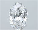 Natural Diamond 2.51 Carats, Oval with  Cut, D Color, SI2 Clarity and Certified by GIA