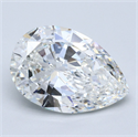 Natural Diamond 4.03 Carats, Pear with  Cut, F Color, VS2 Clarity and Certified by GIA