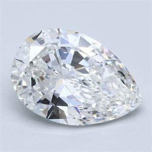 Picture of Natural Diamond 4.03 Carats, Pear with  Cut, F Color, VS2 Clarity and Certified by GIA