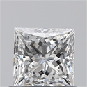 Diamante Natural 0.61 quilates, Princesa , Color E, claridad VS2 y certificado GIA