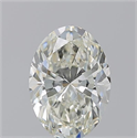 Natural Diamond 1.51 Carats, Oval with  Cut, K Color, SI1 Clarity and Certified by GIA