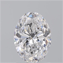 Natural Diamond 1.50 Carats, Oval with  Cut, D Color, SI2 Clarity and Certified by GIA